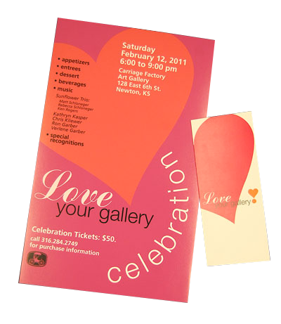 Love your gallery poster and brochure for Carriage Factory Gallery, Newton, Kansas